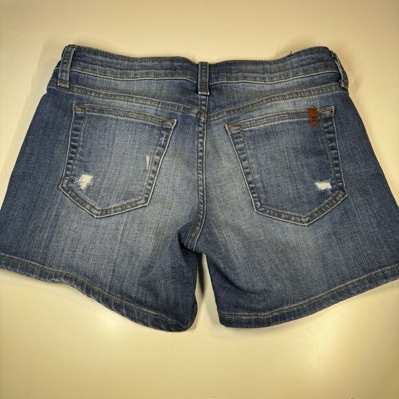 Joe’s Jeans Womens Denim Shorts Blue Mid Rise MaryLee Distressed 5" Inseam Sz 26 - Picture 2 of 10